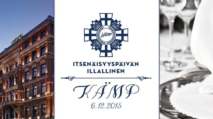 Itsenäisyyspäivän illallinen 2015 Hotel Kämpissä: Chisu, Virve Rosti, Robin, Juha Tapio ja Waltteri Torikka