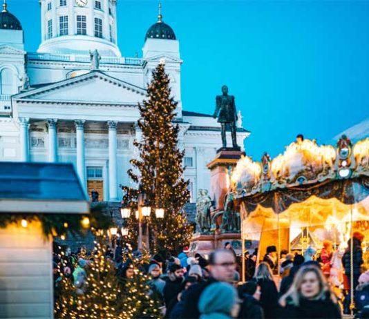 Helsingin suurin ja vanhin joulutori Tuomaan Markkinat – Nyt joulutorilla pääsee saunaan