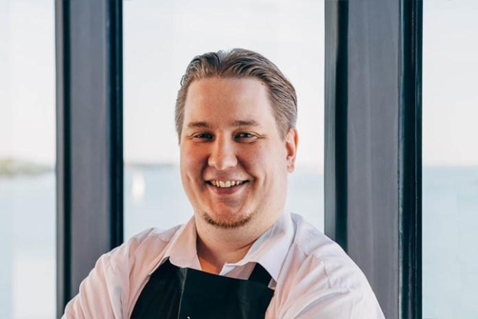 Vuoden Tarjoilija -kilpailun voittaja Joonas Heino ravintola Peloton Cycling Eaterystä.