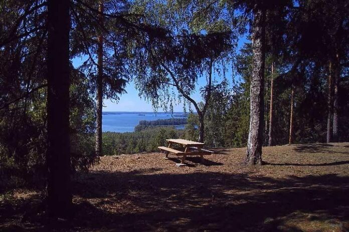 rapolan-harju2 Rapolanharjun piknik-pöydät ja upea järvimaisema kansallismaisemaan. Kuva: Toni Honko, Kohokohdat.fi