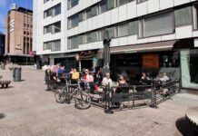 Oluthuoneen terassi Tampereella