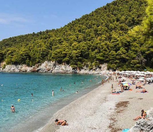 Kastani Beach – Skopeloksen saaren erikoisuus Kastani ranta Skopeloksen saarella