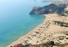 Tsambikan hiekkaranta Rodoksen rantakaunotar