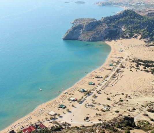 Tsambikan hiekkaranta Rodoksen rantakaunotar