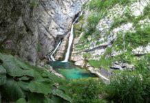 Savican vesiputous Triglavin luonnonpuistossa