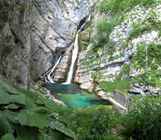 Savican vesiputous Triglavin luonnonpuistossa